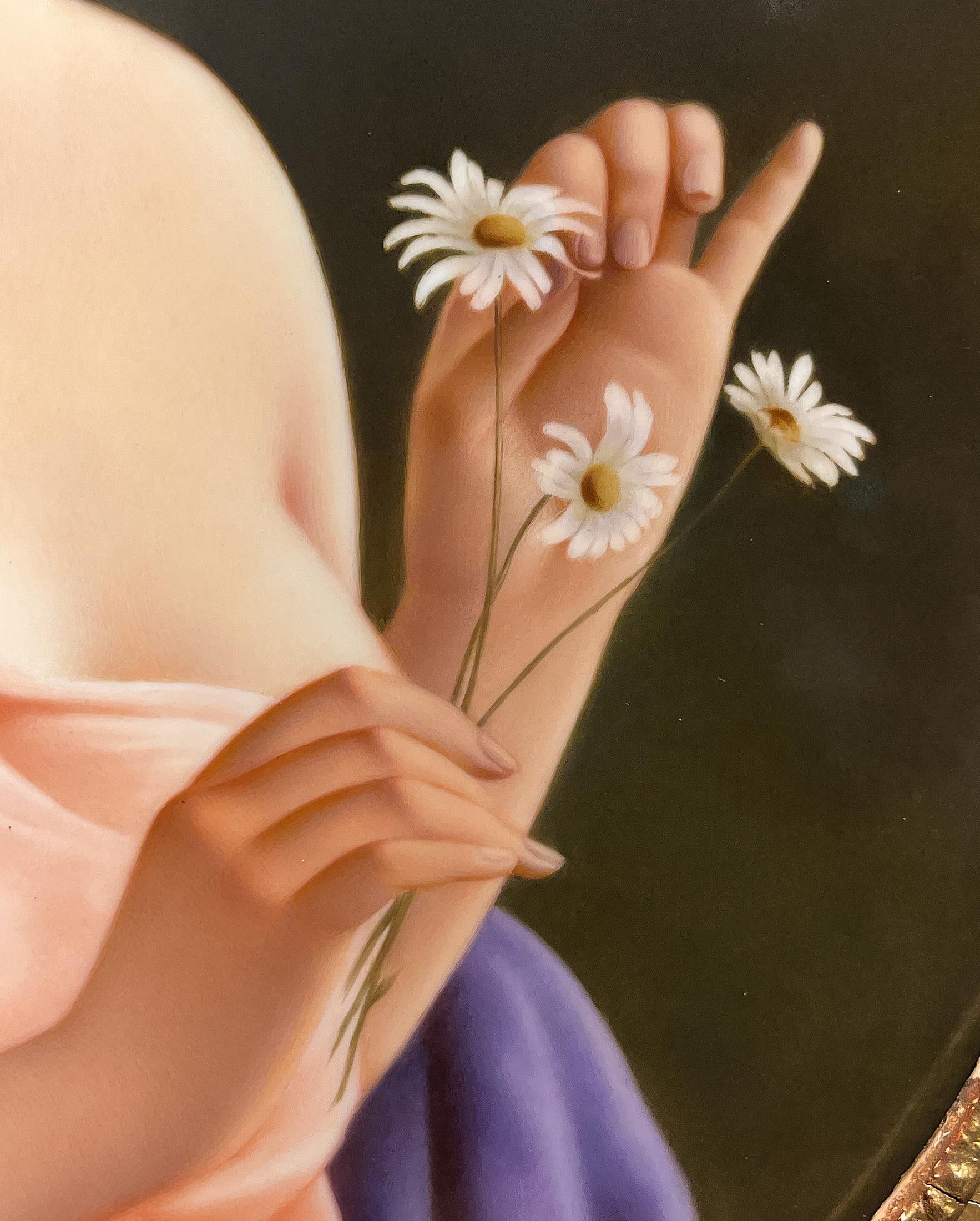 Placca in porcellana KPM Porcelain Margarite dopo Angelo Asti - Portrait Painting Marrone di Königliche Porzellan-Manufaktur (KPM)