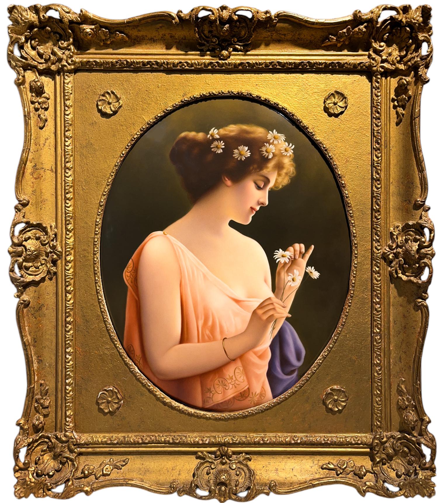Placca in porcellana KPM Porcelain Margarite dopo Angelo Asti in vendita 4