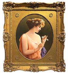 KPM Porcelain Plaque Margarite after Angelo Asti