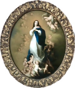 Large KPM Porcelain Plaque Painting “Immaculate Conception of Los Venerables”