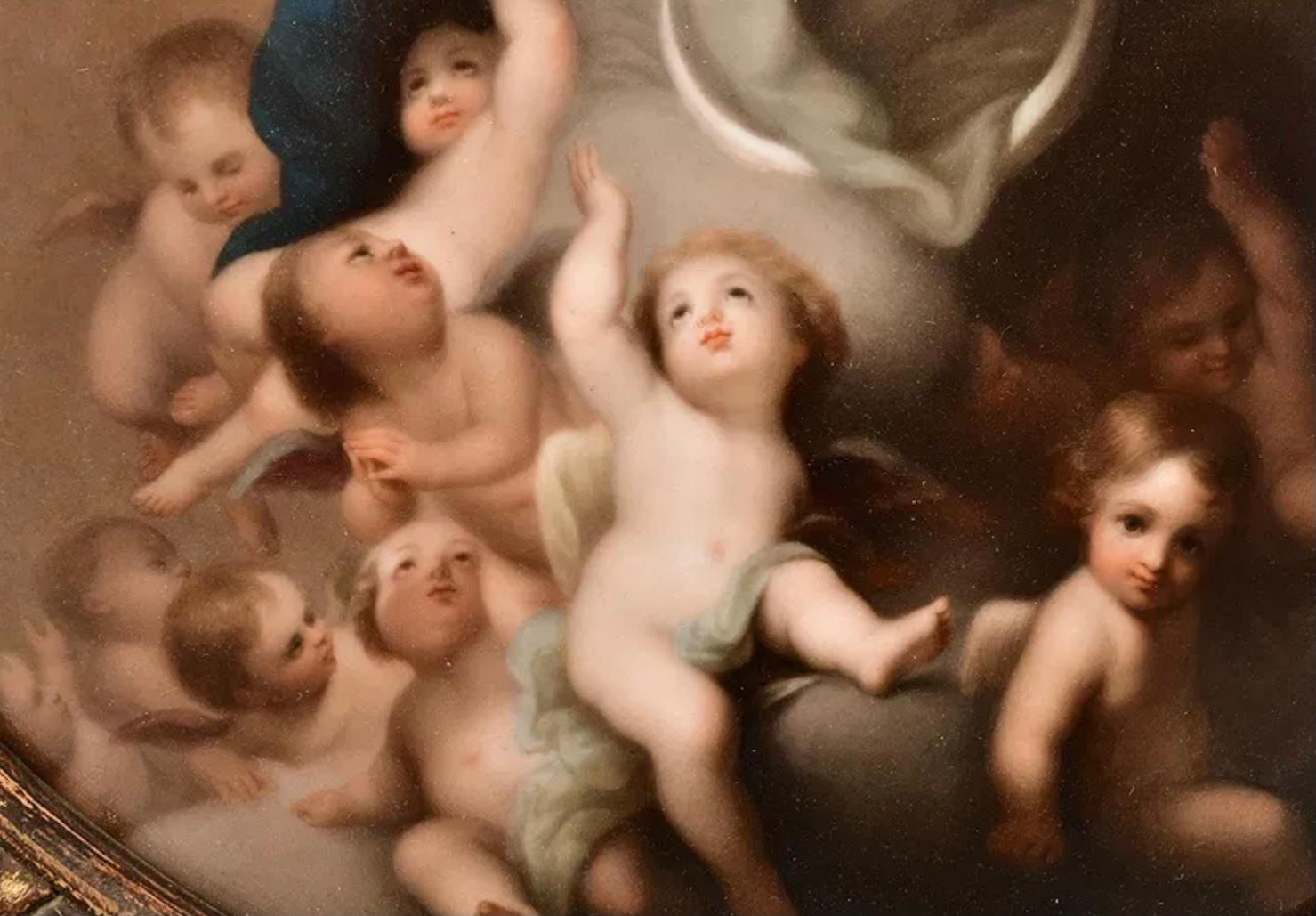 Large KPM Porcelain Plaque Painting “Immaculate Conception of Los Venerables” For Sale 2