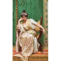 Porzellanplakette mit Juwelenschmuck von K.P.M. Berlin