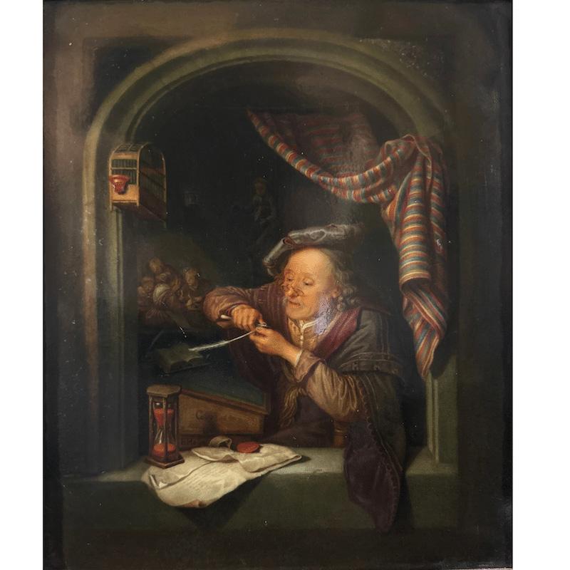 The Old Schoolmaster : Œuvre d'art en porcelaine KPM Porcelain de Berlin du 19e siècle en vente 2