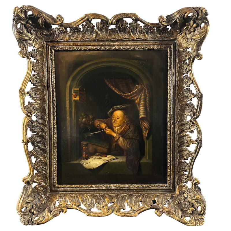 The Old Schoolmaster: Berliner KPM Porcelain Kunstwerk des 19. Jahrhunderts