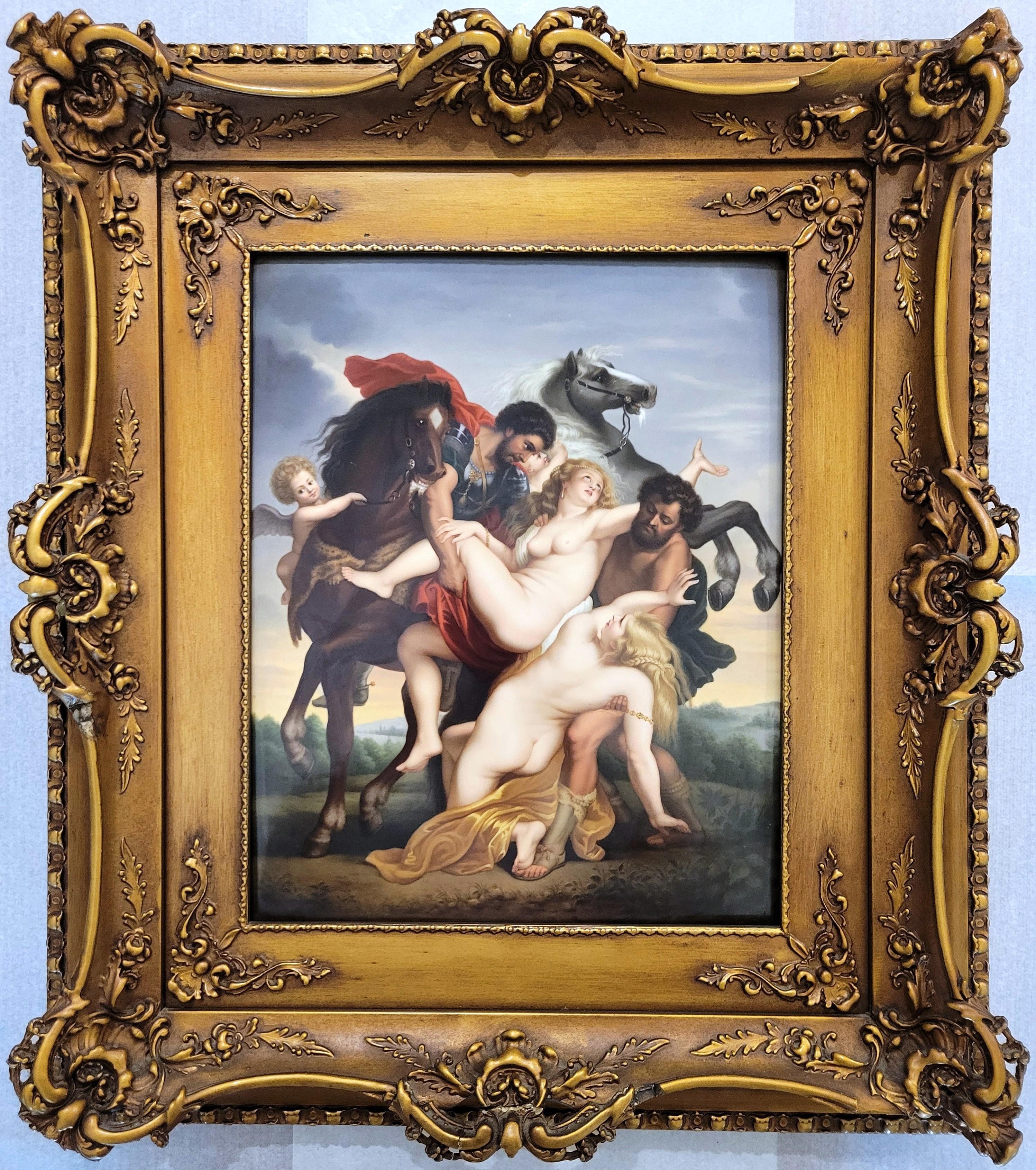 Le viol des filles de Leucippe /// Paul d'après Peter Paul Rubens Baroque - Painting de Königliche Porzellan-Manufaktur (KPM)