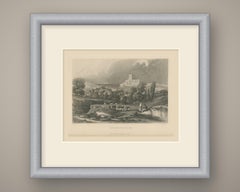 Königstein with Castle Ruin, Antique Steel Engraving after Fussell, circa 1840