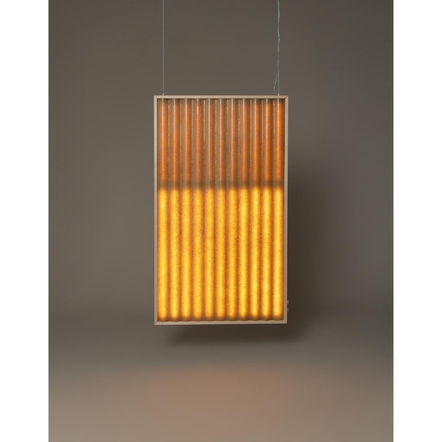 Escultura luminosa Königswinter Duo de fibra de vidrio y madera de arce by Heilig Objects en venta 5