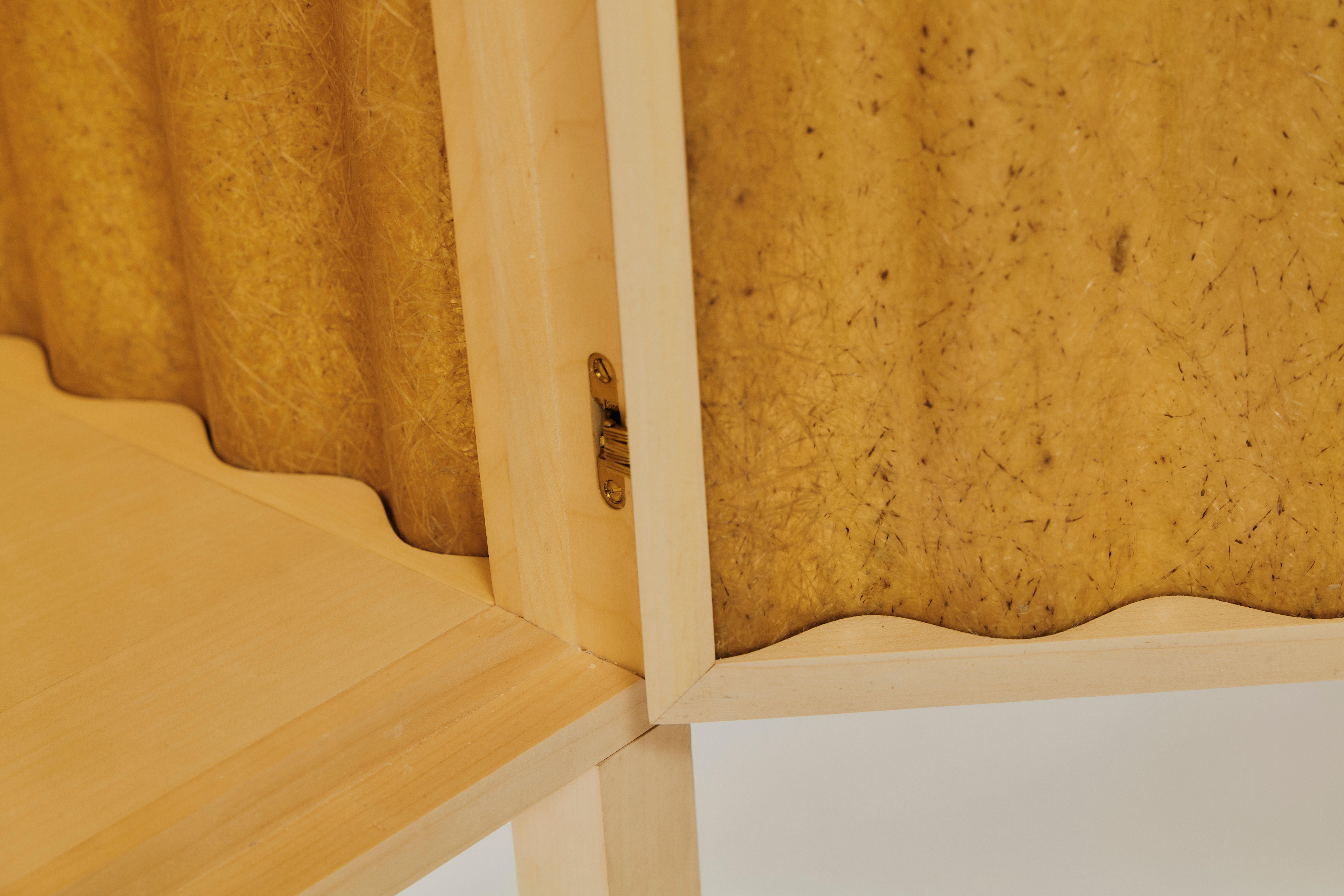 Minimal Light Panel and Maple Wood Cabinet by Heilig Objects For Sale 3