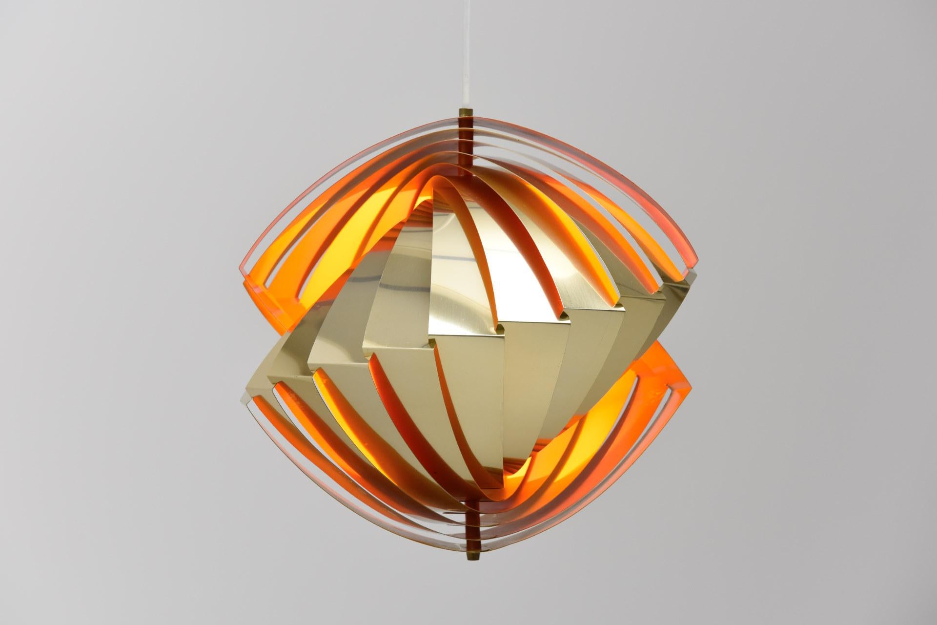 Konkylie Ceiling Lamp in Brass by Louis Weisdorf for Lyfa 2