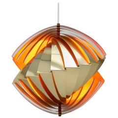 Retro Konkylie Ceiling Lamp in Brass by Louis Weisdorf for Lyfa