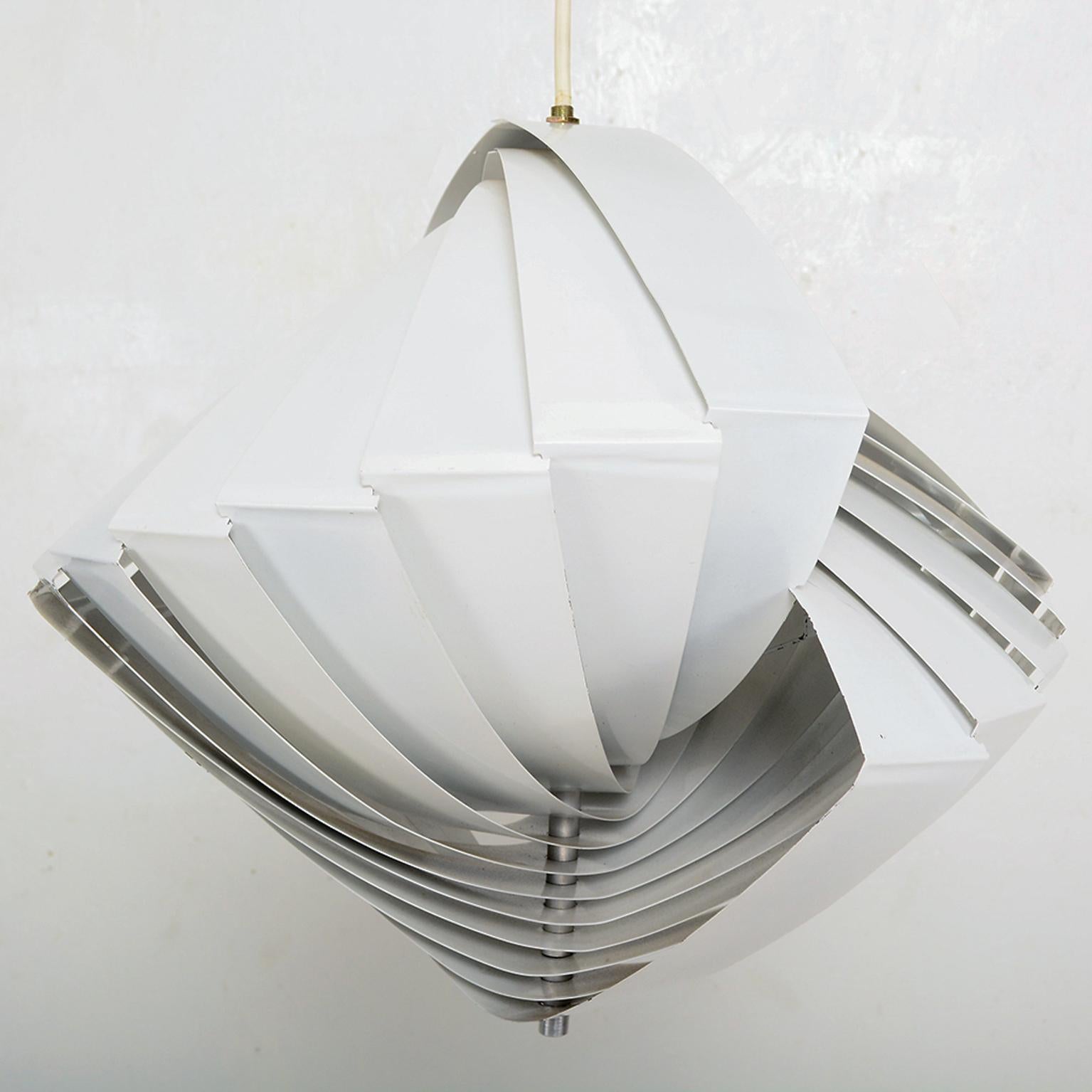 Aluminum Konkylie Concentric Ceiling Pendant Lamp Louis Weisdorf for Lyfa, 1960s, Denmark