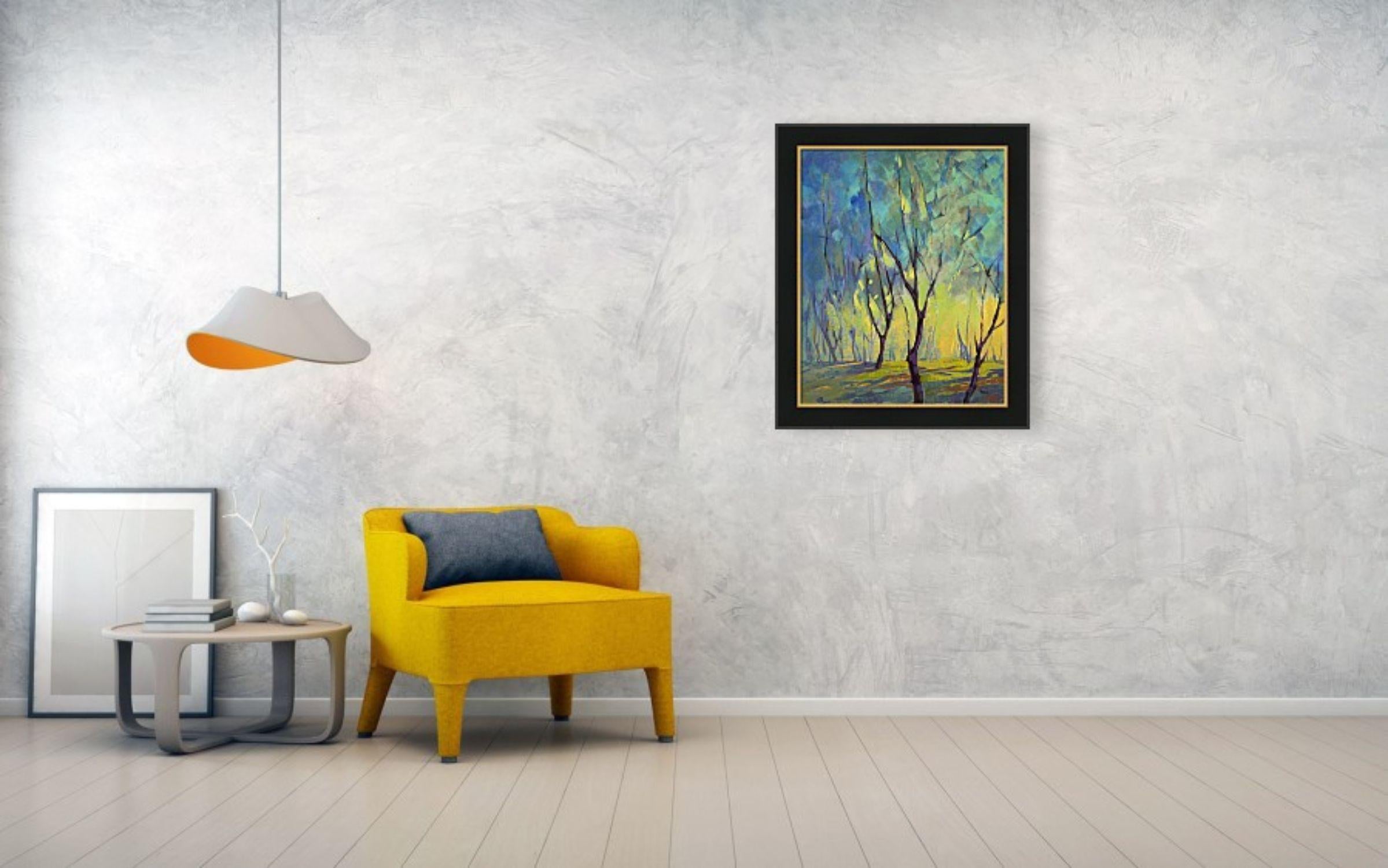 Mes peintures sont basées sur des études que j'ai peintes sur place et sur des photographies que j'ai capturées en voyageant et en me promenant dans la nature.    Le tableau a été réalisé à l'aide de peintures acryliques de qualité professionnelle