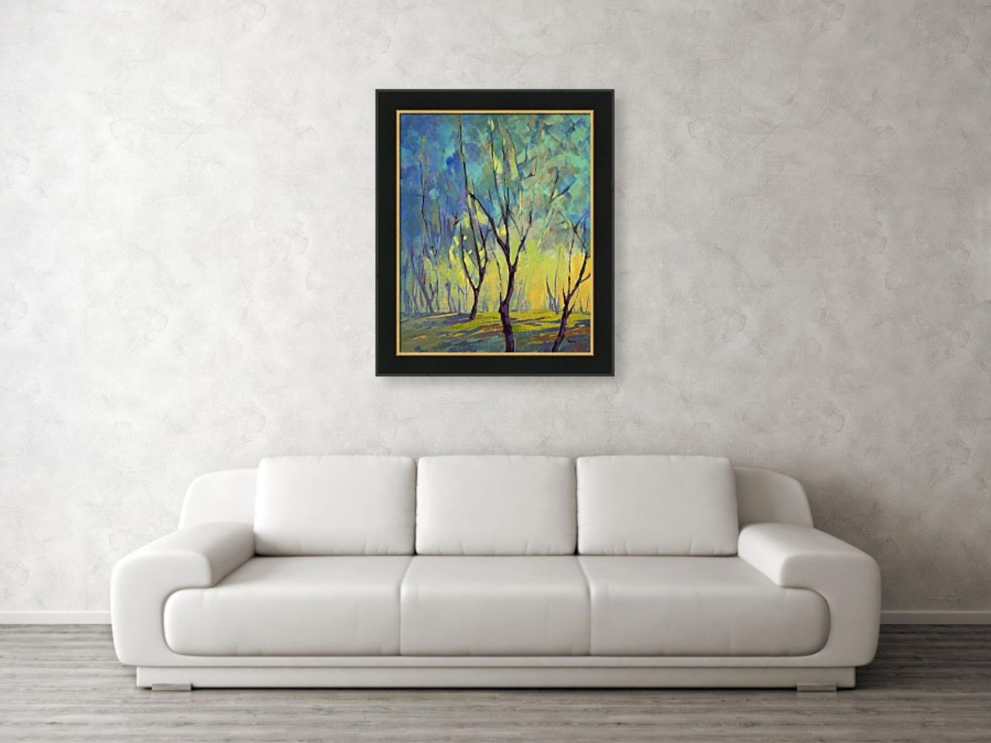 Peinture, acrylique sur toile, « Colors of Spring 7 » en vente 1