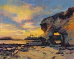 Fin de journée, Laguna Beach, Peinture, Huile sur toile