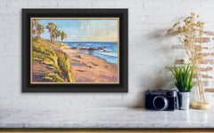 Late Afternoon at Picnic Beach, Painting, Oil on Canvas