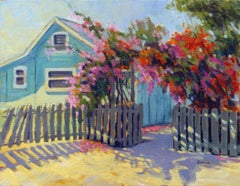 Rose et rouge, peinture, huile sur toile