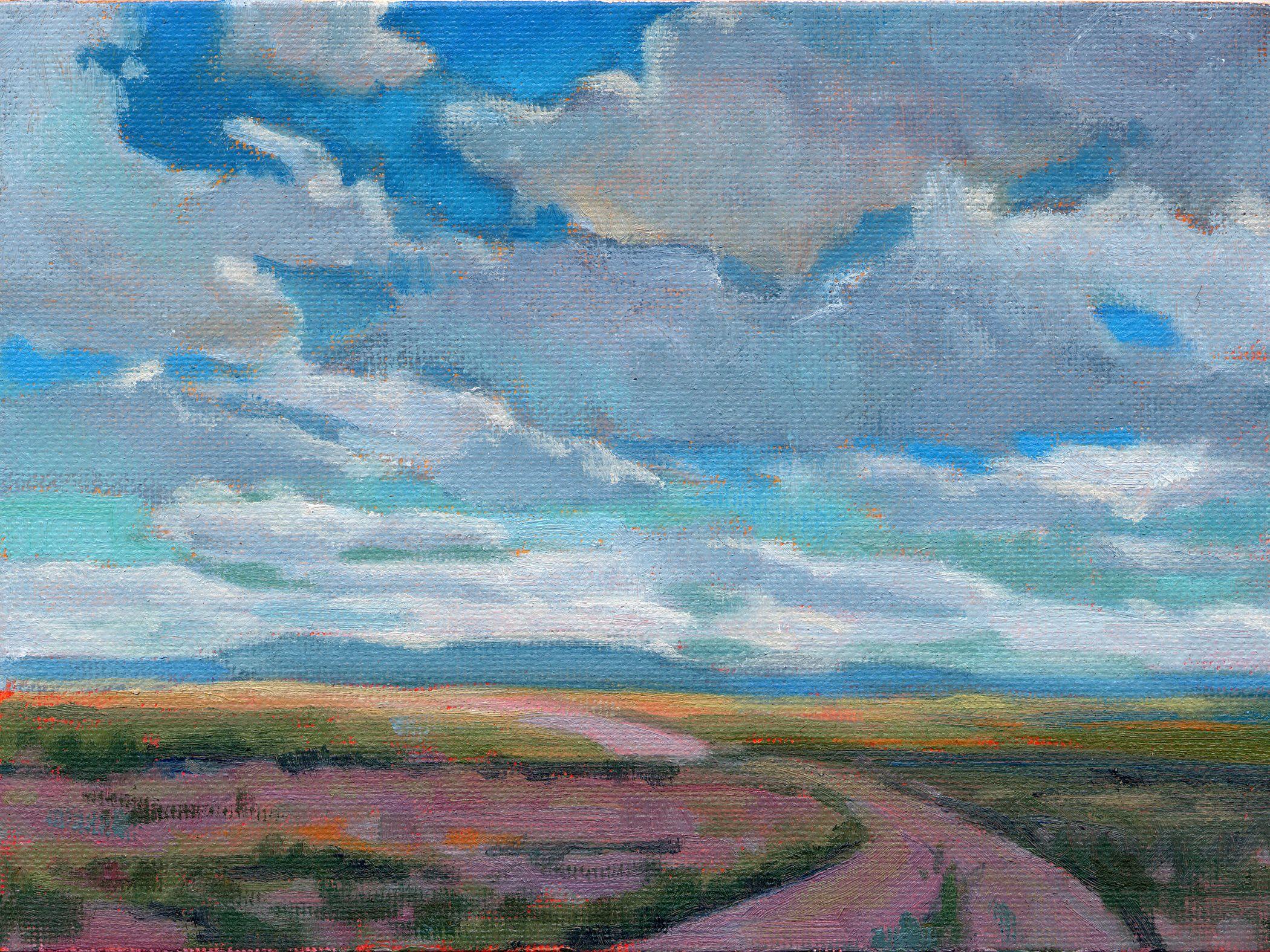 Viaje por carretera 3, Pintura, Óleo sobre lienzo - Painting de Konnie Kim