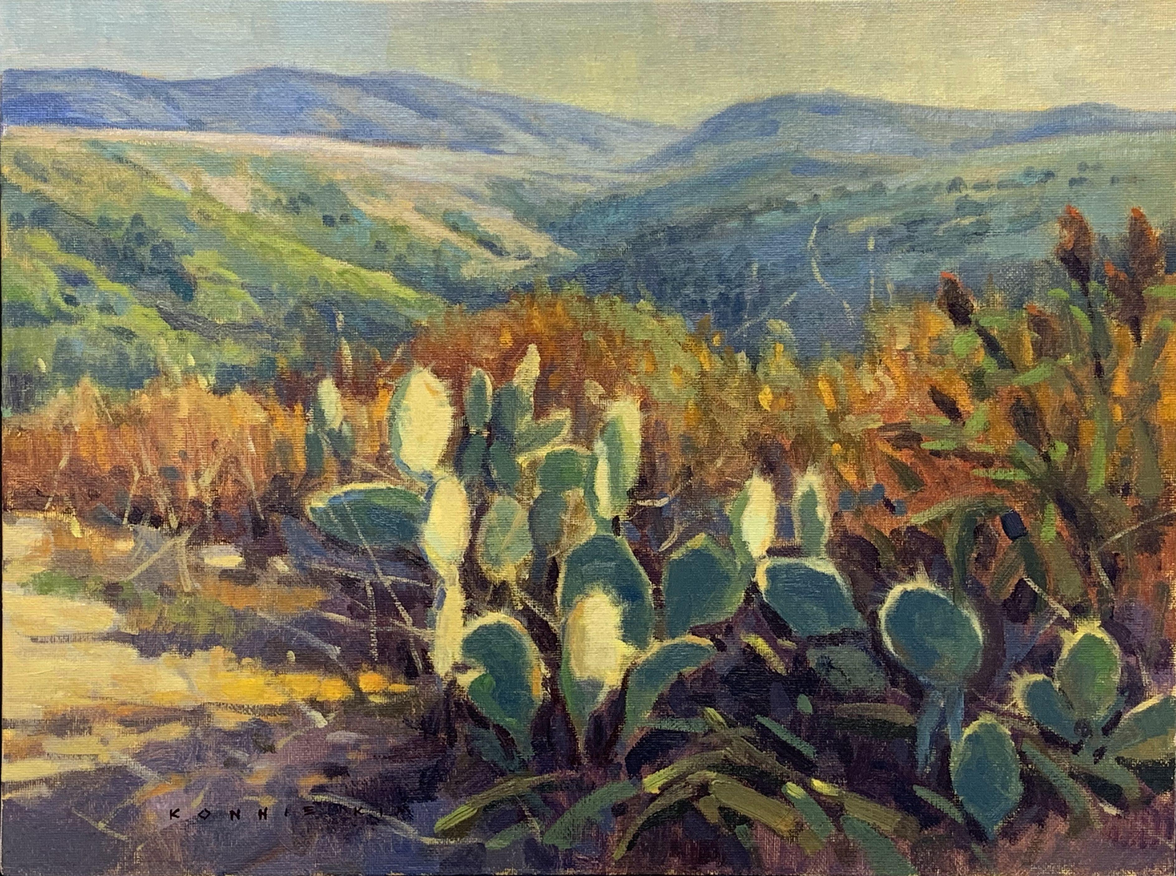 Frühlingsweg, Gemälde, Öl auf Leinwand – Painting von Konnie Kim