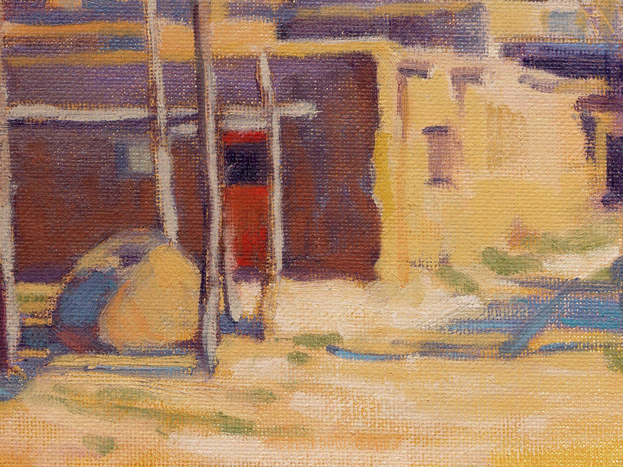 Das ursprüngliche Dorf, Gemälde, Öl auf Leinwand (Impressionismus), Painting, von Konnie Kim