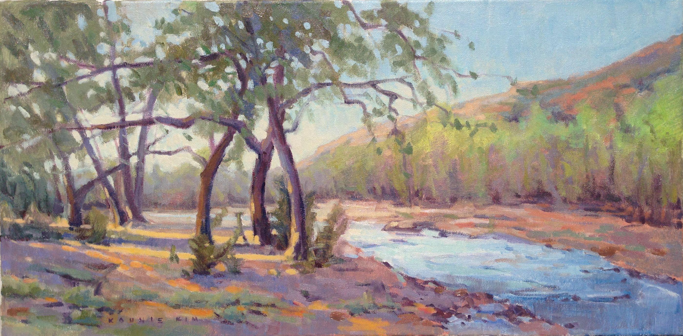 Trois Grâces, peinture, huile sur toile - Painting de Konnie Kim