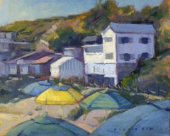 Yellow Umbrella, Painting, Oil on Canvas