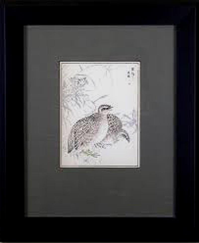 Partridge - Print by Kono Bairei