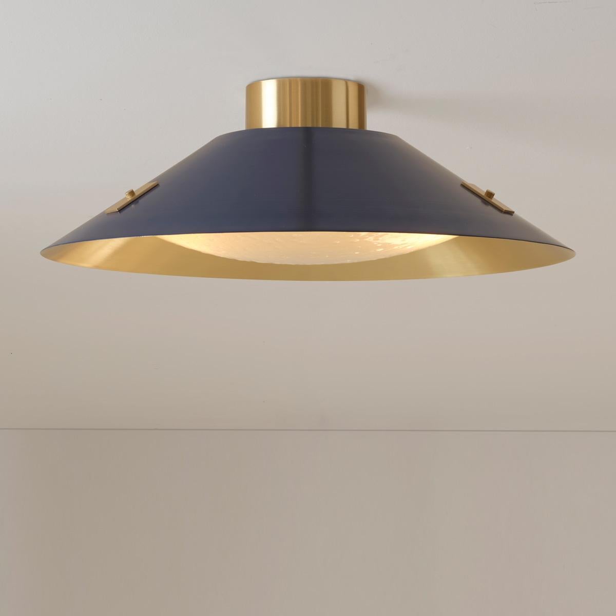 Kono Pendant by Gaspare Asaro. Satin Brass and Bronze For Sale 11