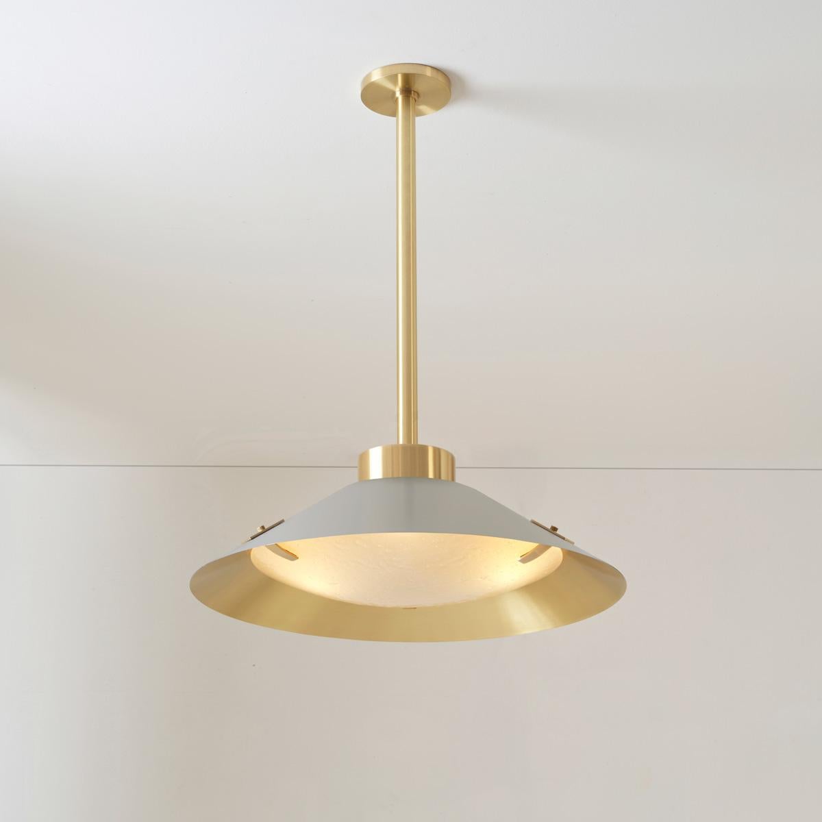 Kono Pendant by Gaspare Asaro. Satin Brass and Bronze In New Condition For Sale In New York, NY
