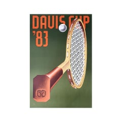 Affiche originale de la Coupe Davis de 1983 - Sports - Tennis