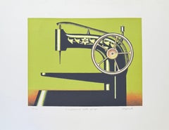 Konrad Klapheck (1935) - Die Ungeduld der Sphinx - Colour lithograph - 1998