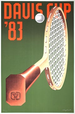 Konrad Klapheck-Davis Cup-36.75" x 24.75"-Lithograph-1983-Pop Art-Green