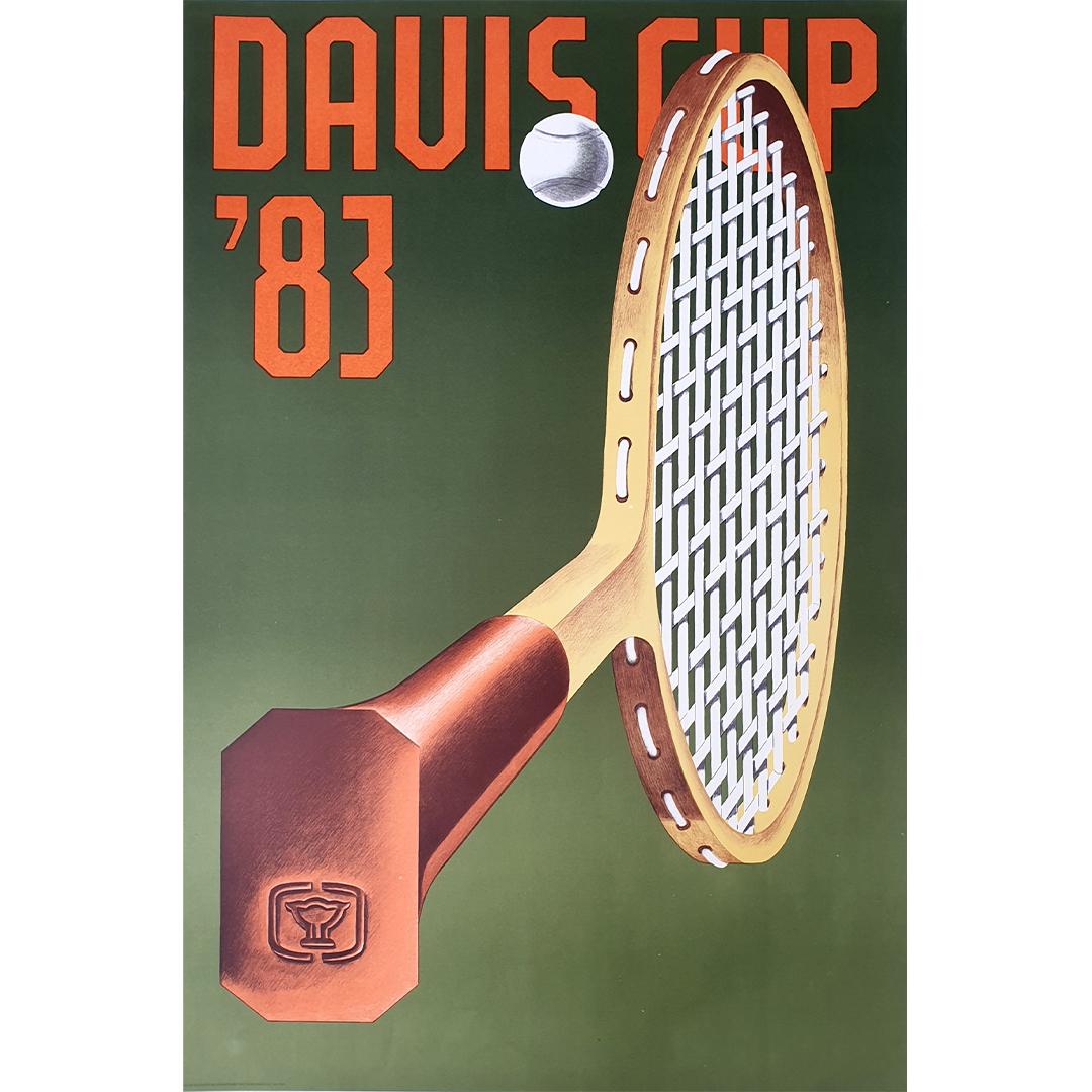 Original poster by Konrad Klapheck in 1983 to promote the Davis Cup Tennis For Sale 1