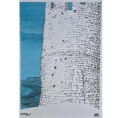 Konrad Kucza-Kuczynski - The Oldest One, Kazimierz Dolny, Ink on Paper, Polish Artist, Black and White The Oldest One, Kazimierz Dolny, Ink on Paper, Polish Artist, Black and White