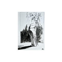 Trees -Trees Die Standing, Ink on Paper, Polish Artist, Black and White