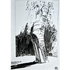 Trees -Trees Die Standing, Encre sur papier, Artiste polonais, Noir et blanc