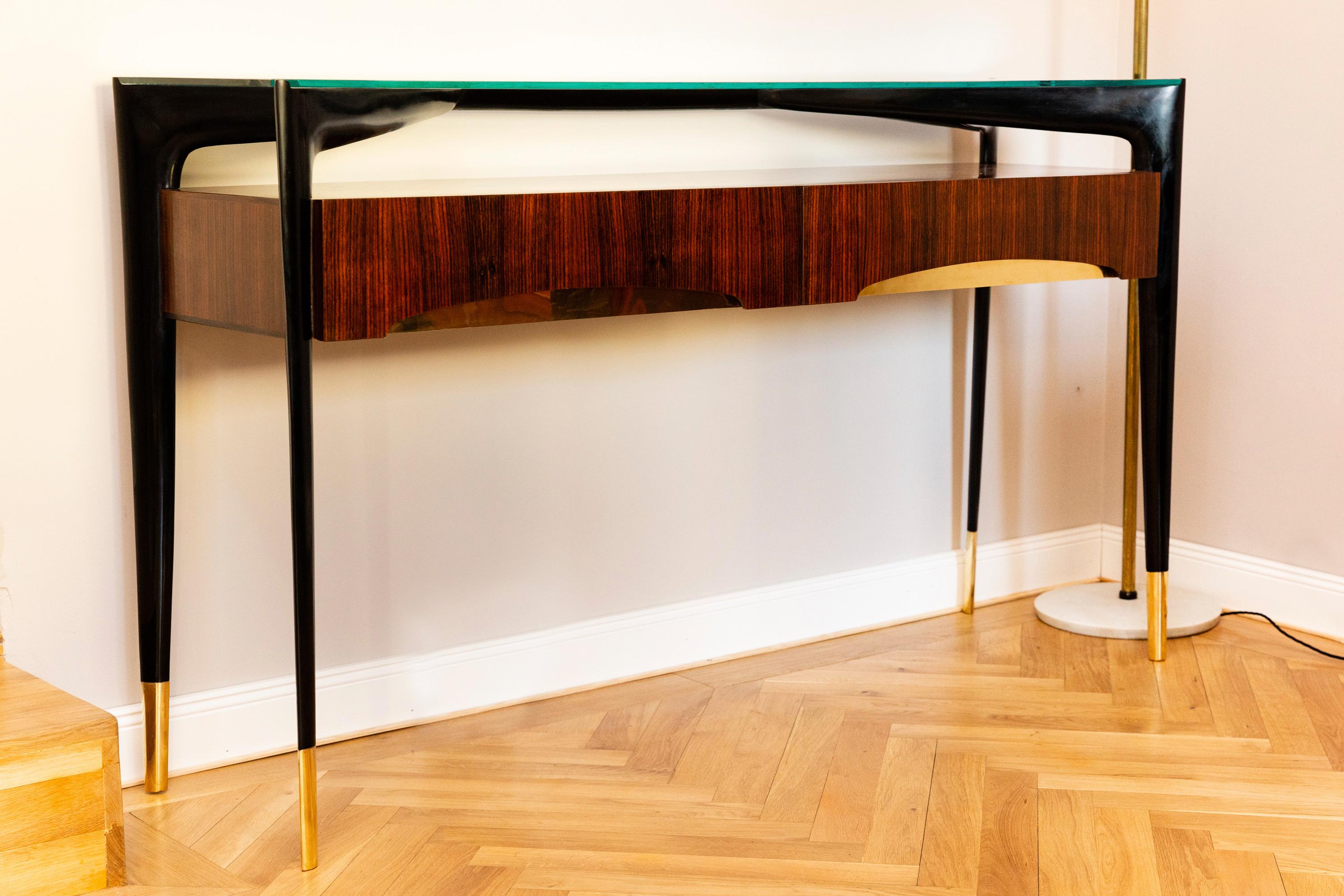 Lacquered Console, Italy, circa 1950 For Sale