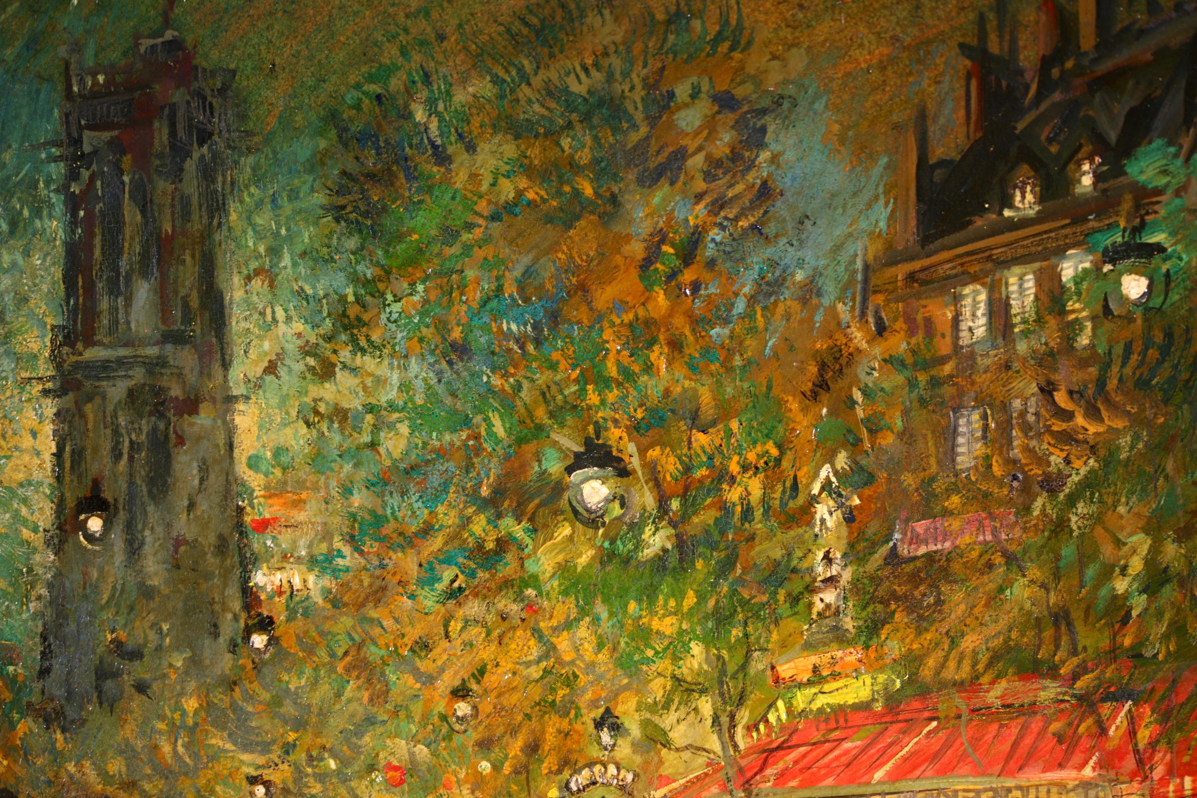 La Tour Saint-Jacques, Paris - Impressionist Cityscape Oil by Konstantin Korovin For Sale 9