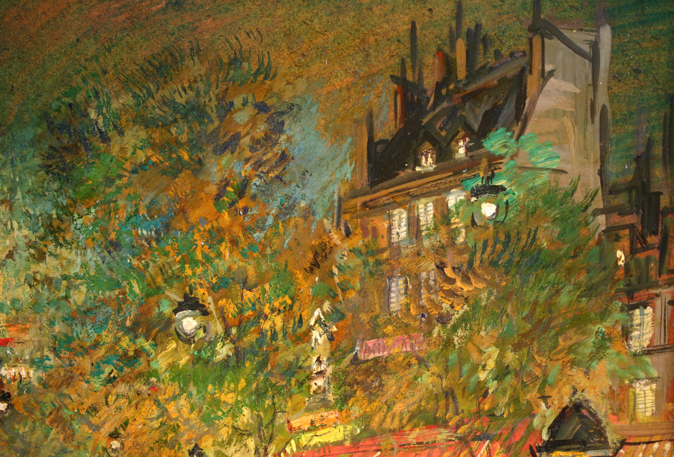 La Tour Saint-Jacques, Paris - Impressionist Cityscape Oil by Konstantin Korovin For Sale 2
