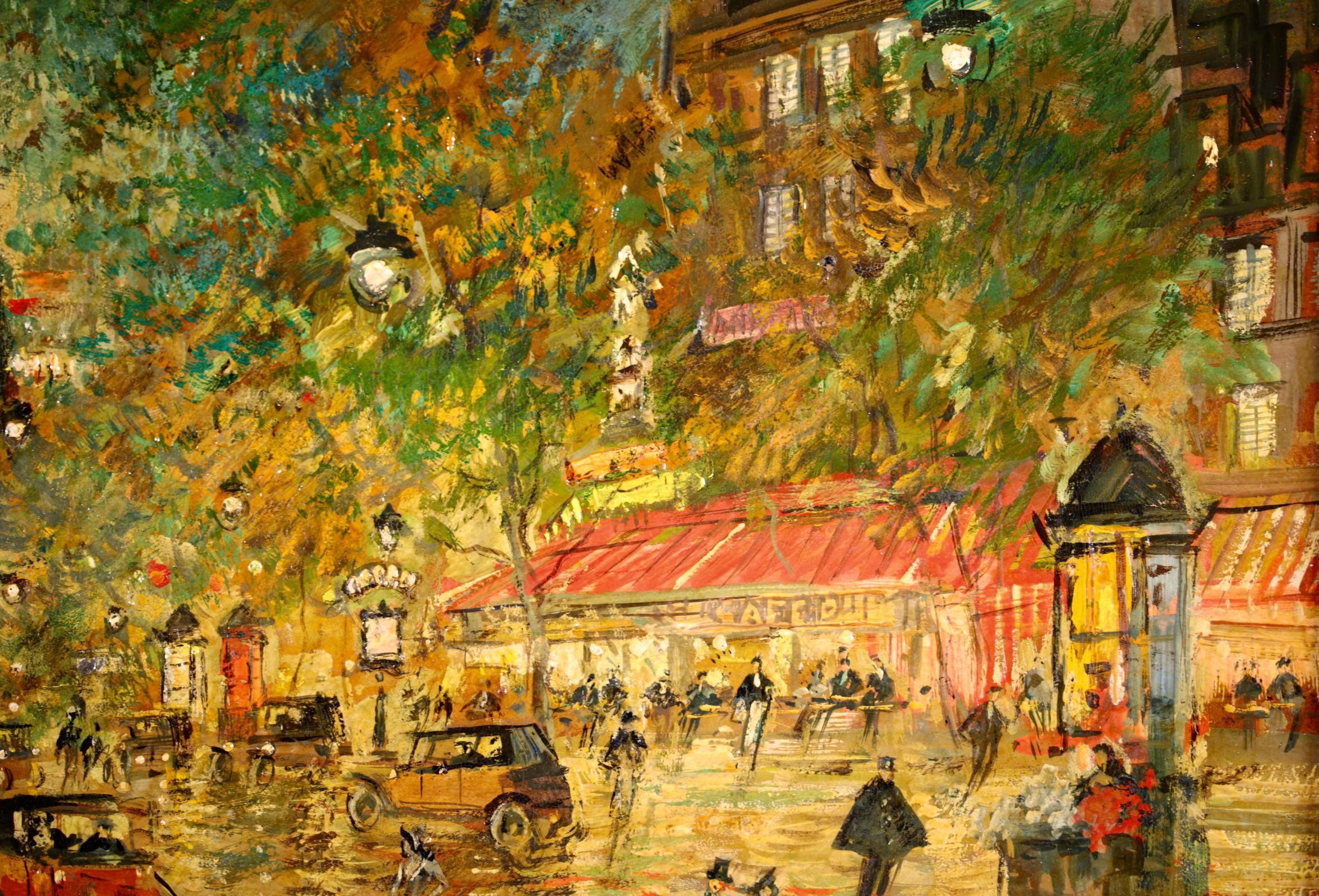 La Tour Saint-Jacques, Paris - Paysage urbain impressionniste Huile de Konstantin Korovin en vente 2