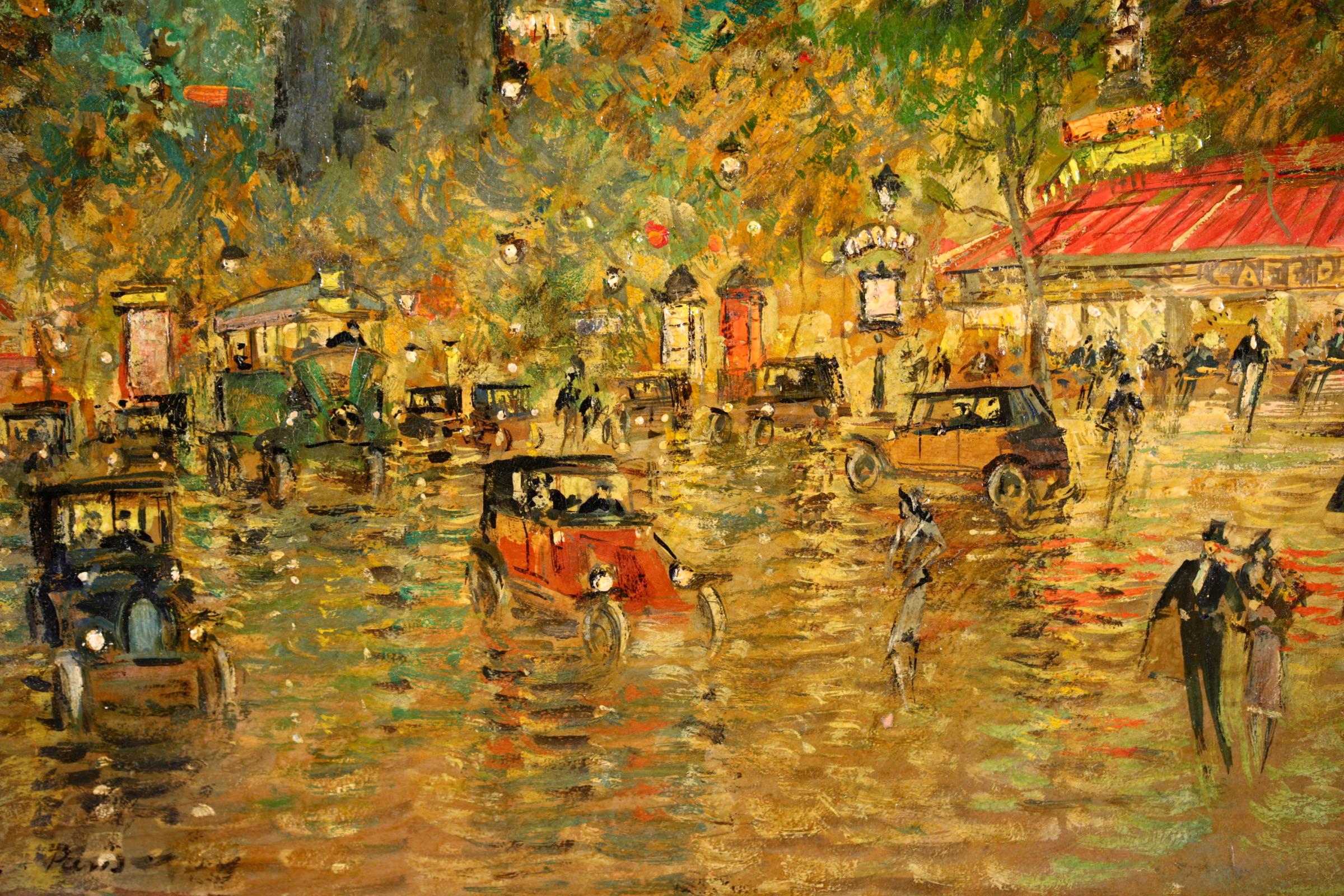 La Tour Saint-Jacques, Paris - Impressionist Cityscape Oil by Konstantin Korovin For Sale 5