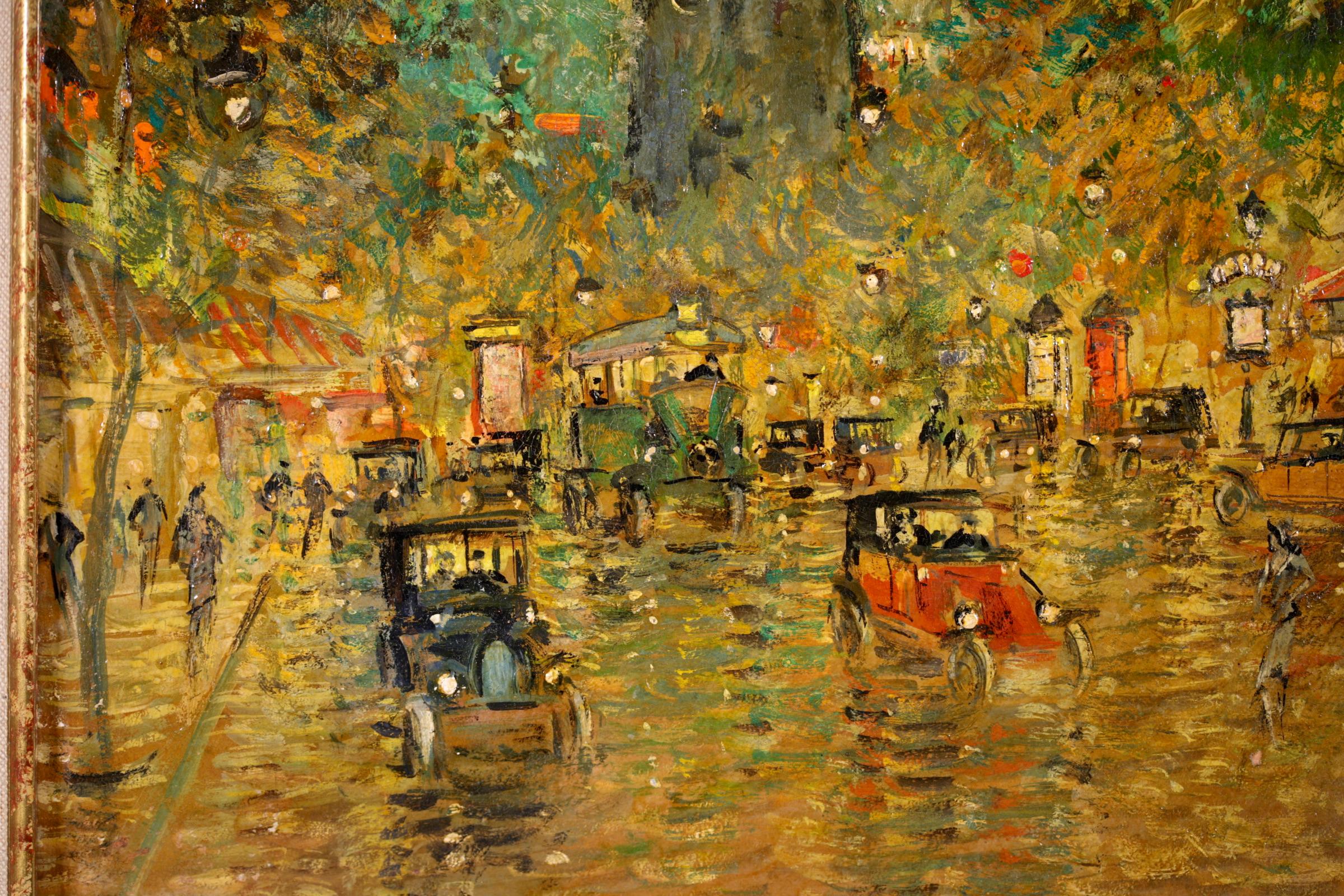 La Tour Saint-Jacques, Paris - Impressionist Cityscape Oil by Konstantin Korovin For Sale 6