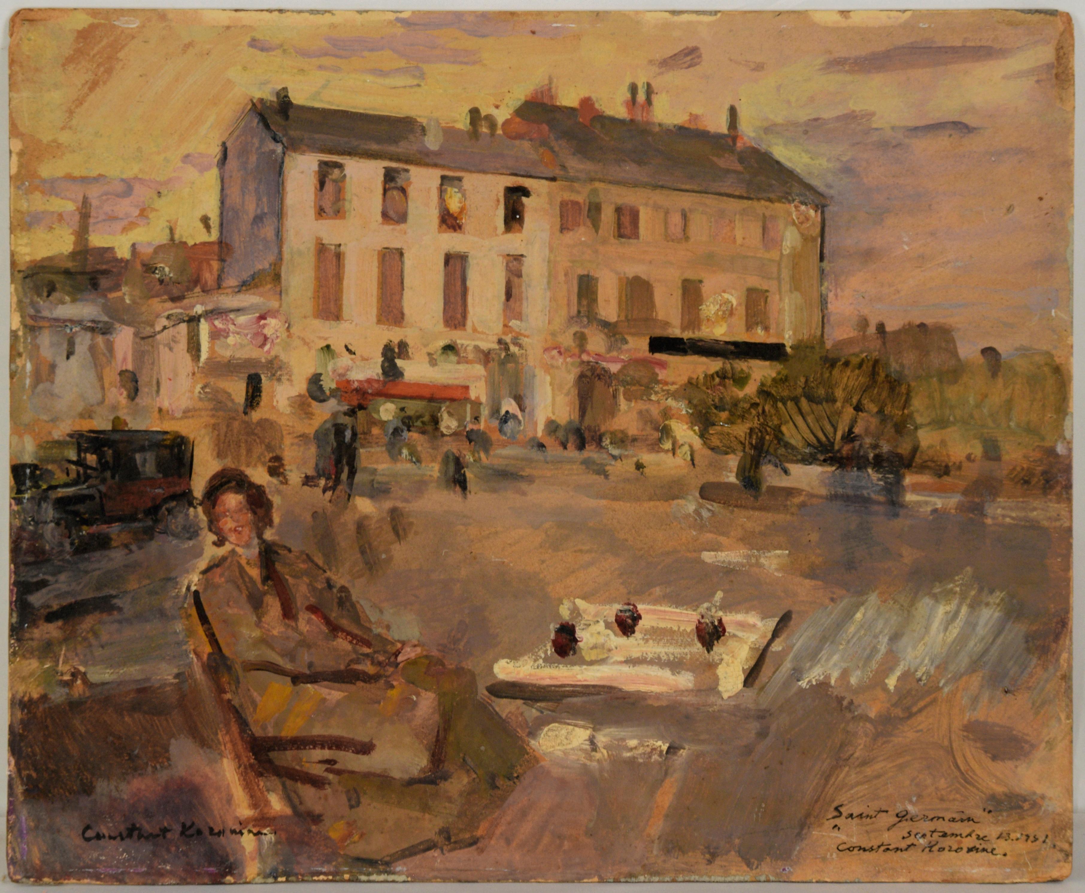 « Saint Germain » - Paysage urbain de Paris par Konstantin Korovine  - Painting de Konstantin Alekseyevich Korovin