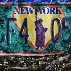 Liberty New York, Pop Art Acrylic and Found Objects Painting by Konstantin Bokov