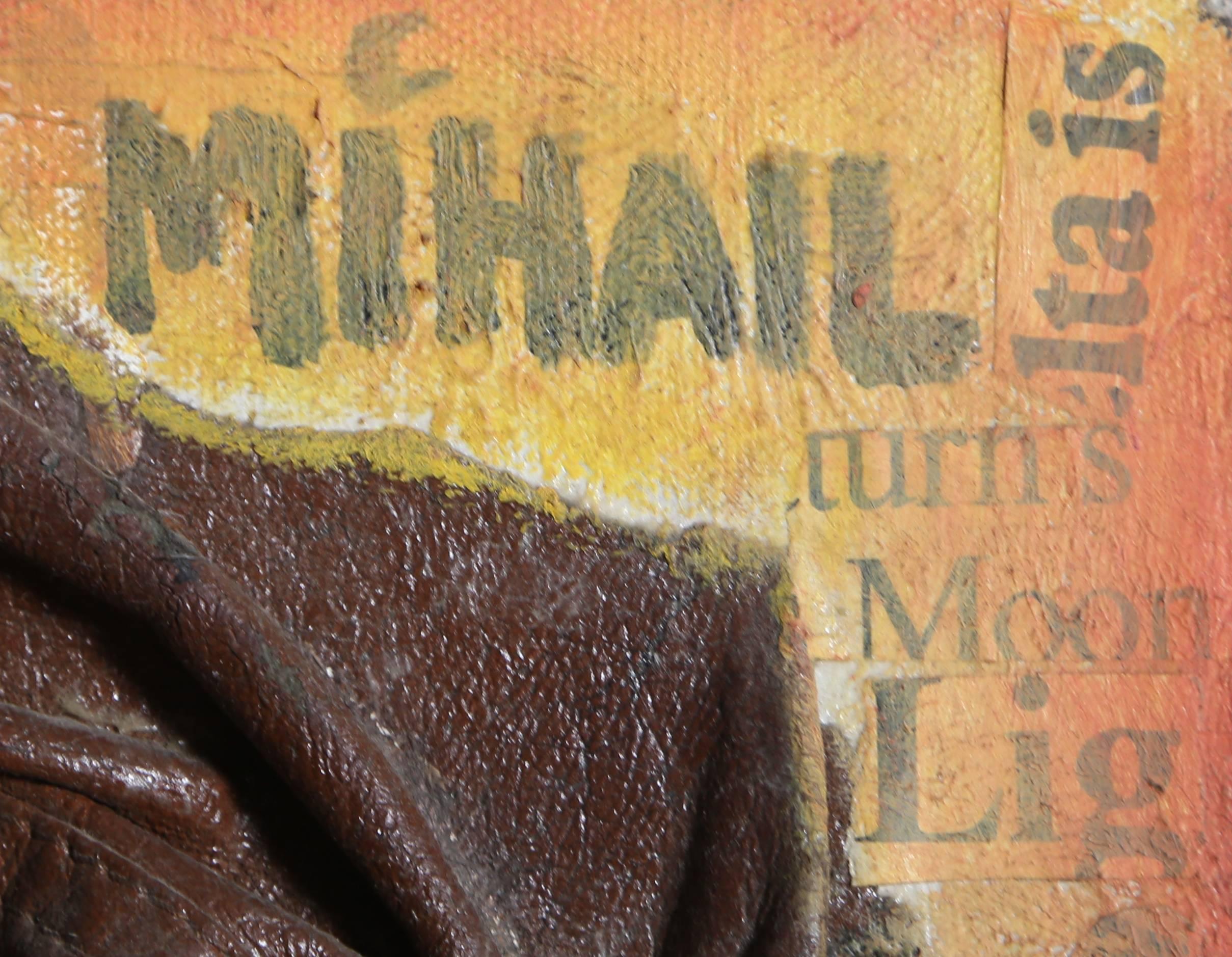 Mihail (Chemiakin), collage di arte trovata e pittura di Bokov - Mixed Media Art Contemporaneo di Konstantin Bokov