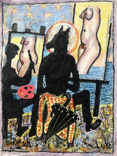 "Portraits" a mixed media work by Konstantin Bokov