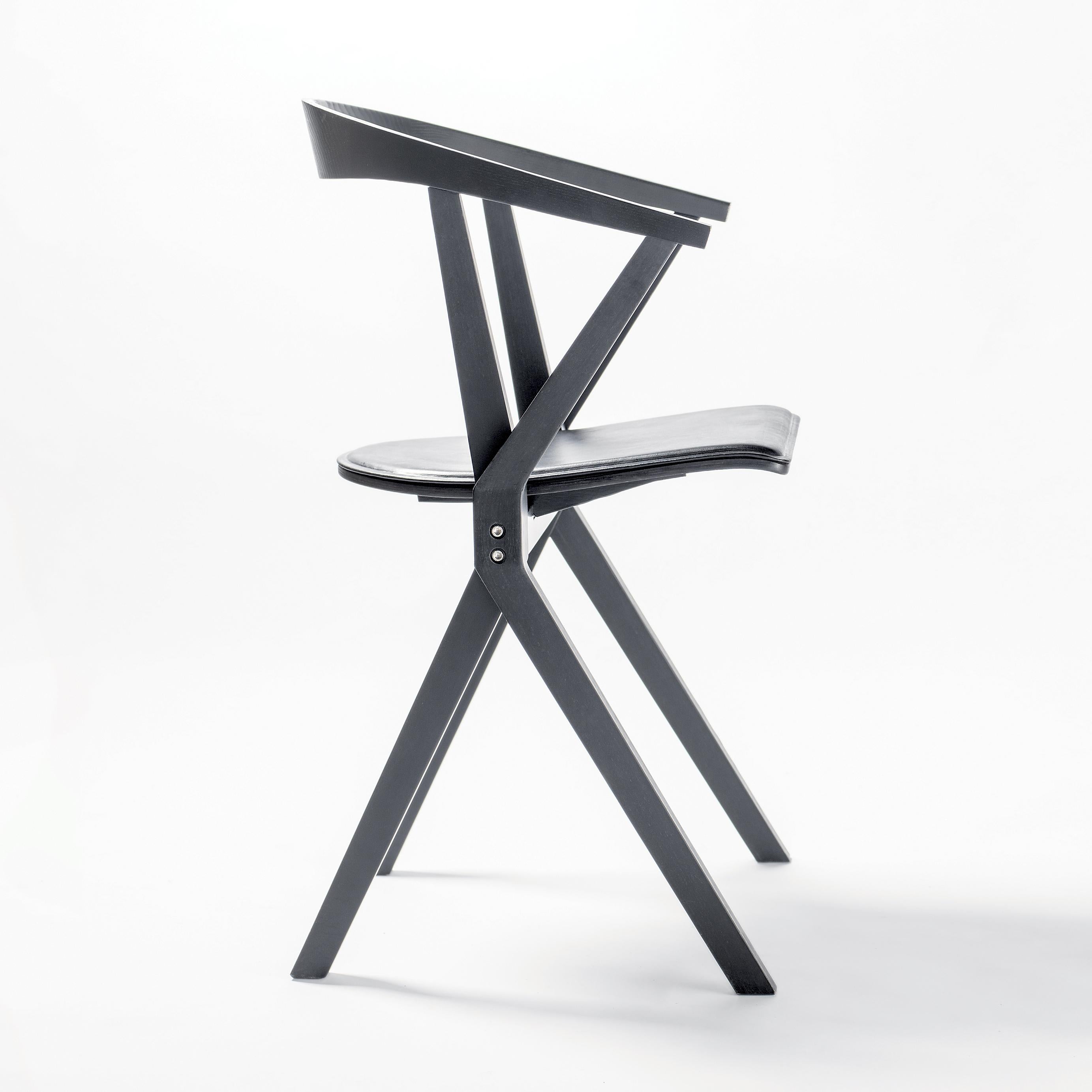 Modern Konstantin Grcic B Chair Black Leather for Bd Barcelona