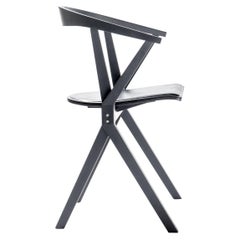 Silla B Konstantin Grcic de cuero negro para Bd Barcelona