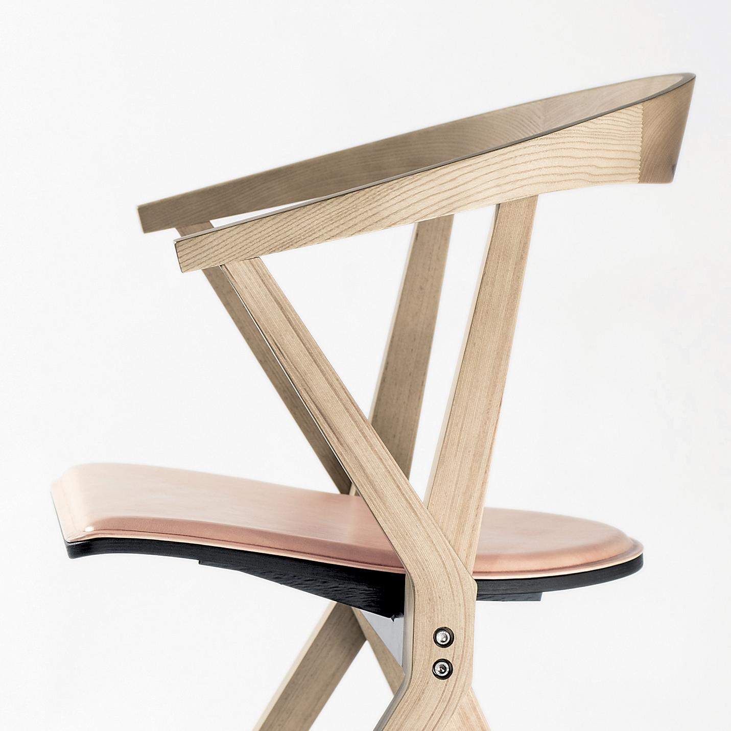 Spanish Konstantin Grcic B Chair, Leather Upholstery for BD Barcelona