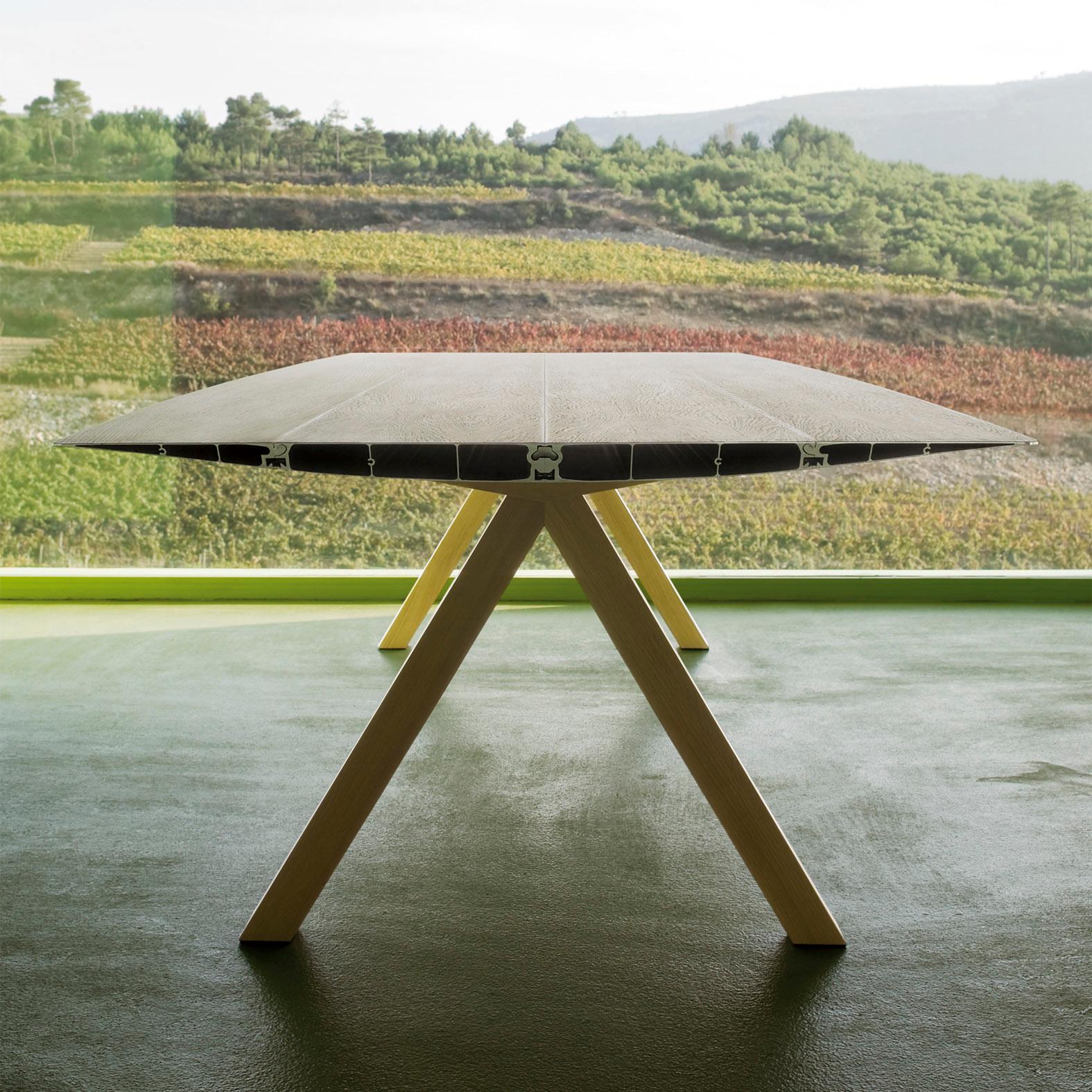 Spanish Konstantin Grcic, Contemporary Laminated Aluminum Wood Legs 360 Large B Table