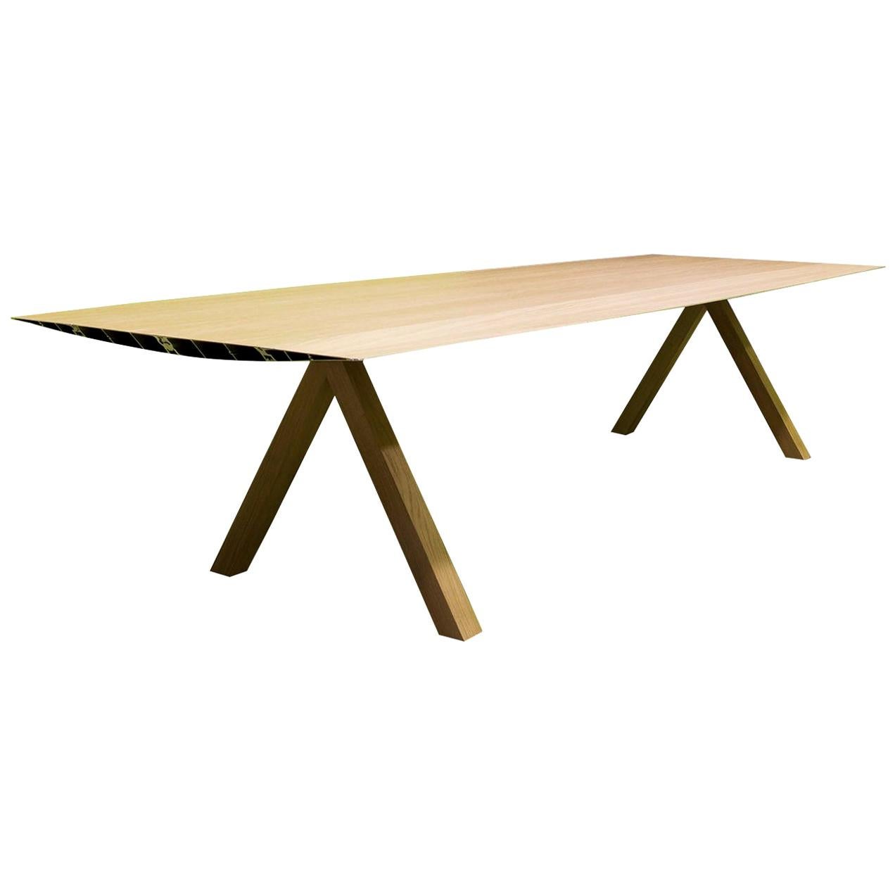 Konstantin Grcic, Laminated Aluminium Wood Legs 360 Large B Table ENVIOS